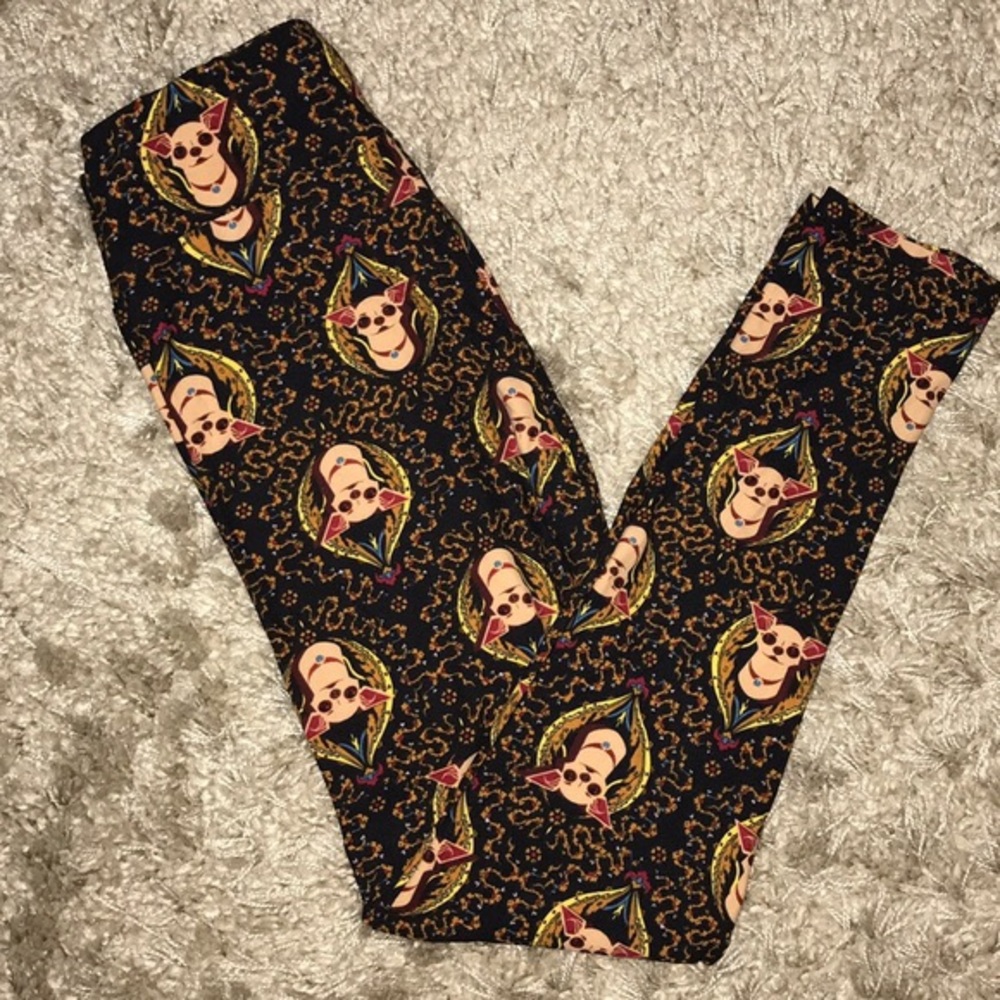 Lularoe Chihuahua OS Leggings - Unicorn